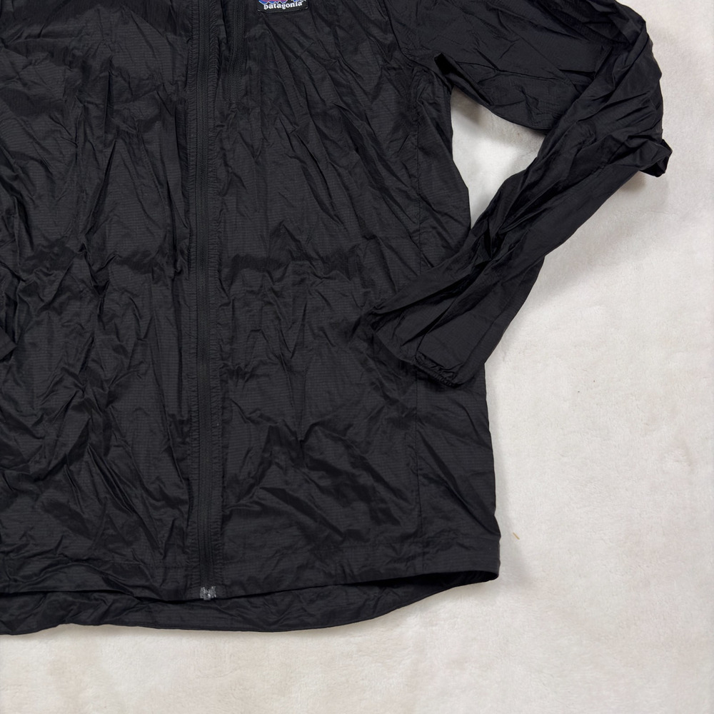Patagonia Houdini Hooded Windbreaker Packable Ripstop Jacket Black Mens M - Picture 5 of 16